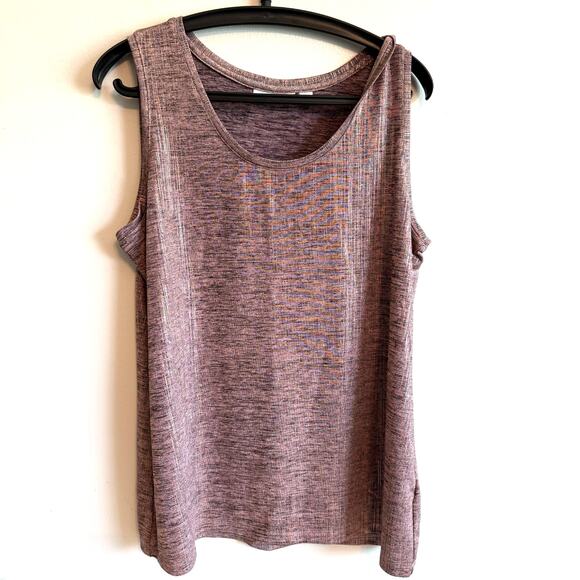 Susan Graver Womens Size Large Pink Liquid Knit Tunic Tank Top Blouse Shimmering - Picture 1 of 11